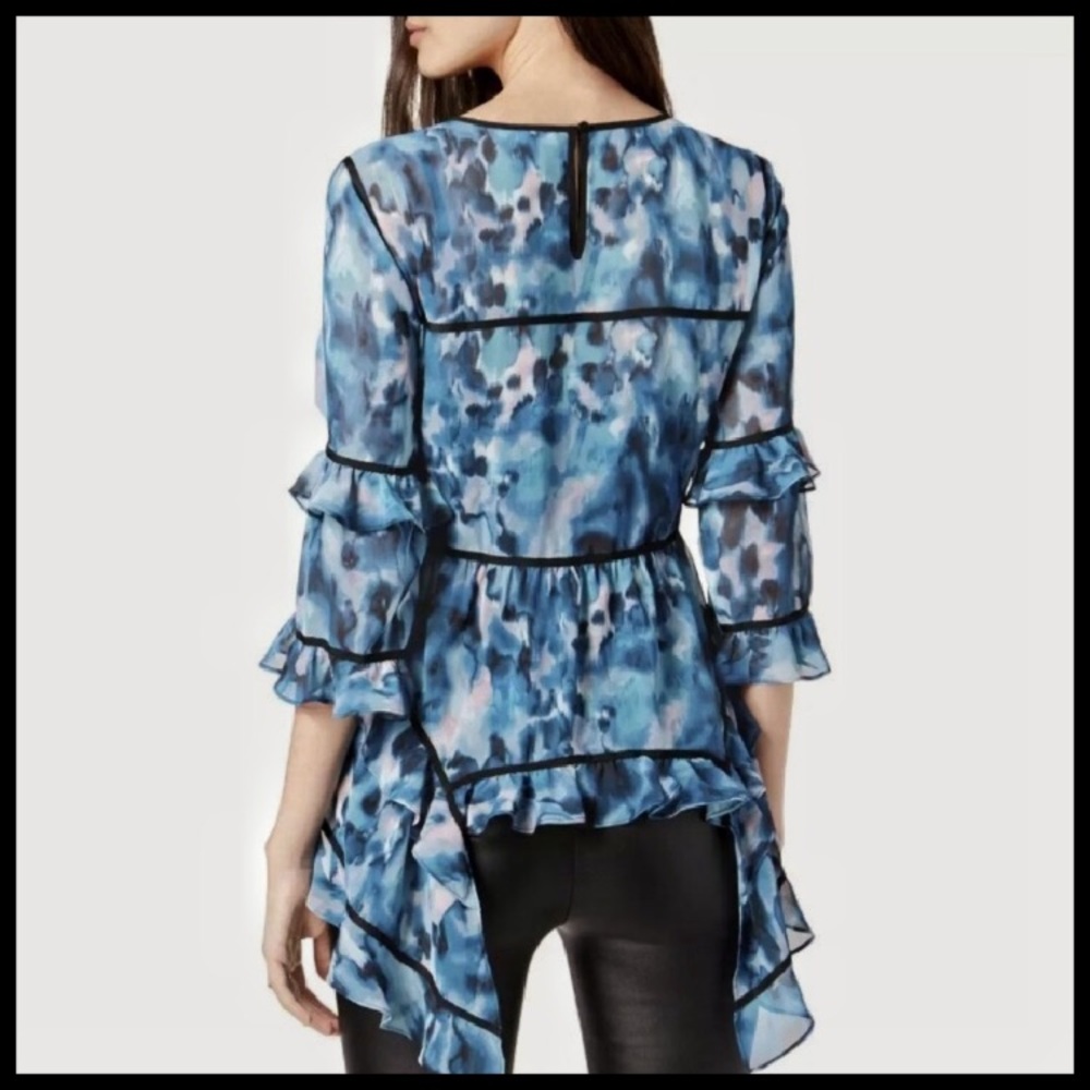 SALE!! NWT BAR III Unique Ruffled Blouse - Picture 3 of 4